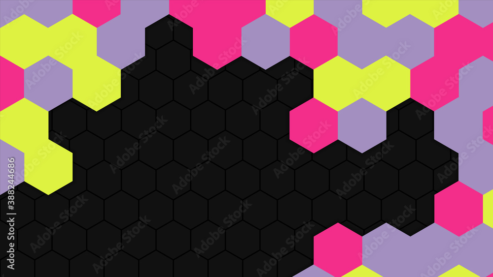 Aufkleber geometric pattern with hexagons. abstract vector background