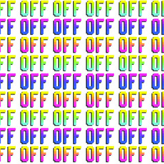 Seamless vector pixel off signs pattern. Multicolor rainbow outline repeat signs background. 10 eps design. For advertising banner, design, web, fabric, cover, wrapping etc.