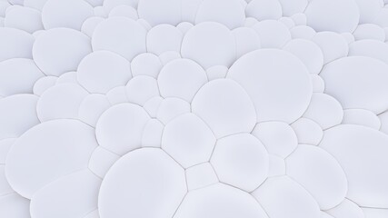 Abstract background of white balls 3d illustration