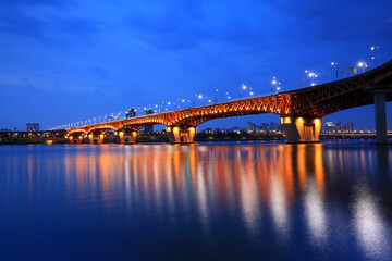 Seongsan Bridge at Han River at South of Korea