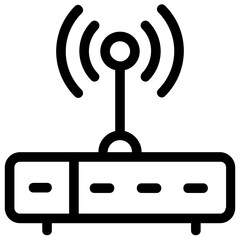 
An access point device with signals, wifi router
