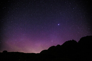 Fototapeta na wymiar Starry Milky Way, Oahu, Hawaii