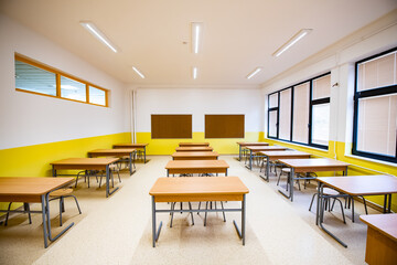 Empty school - due to corona virus COVID-19