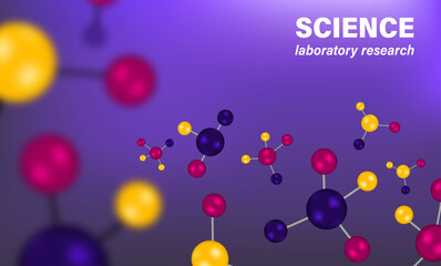 Molecular structure background. Medical, scientific and digital technologies. vector illustration.