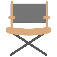 
Flat icon design of the director chair
