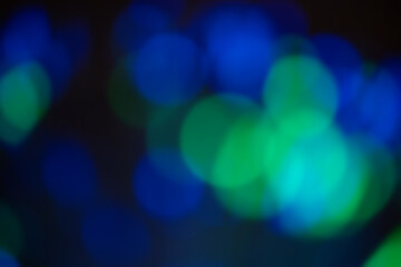 Green blue splash bokeh effect background.