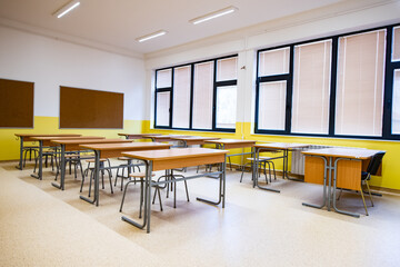 Empty school - due to corona virus COVID-19