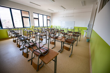 Empty school - due to corona virus COVID-19