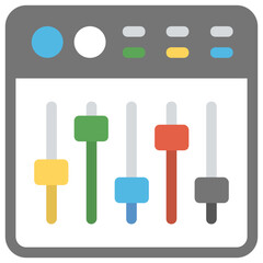 
Music equalizer, audio signals at particular frequencies 
