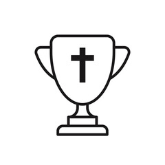 first place award mono line icon
