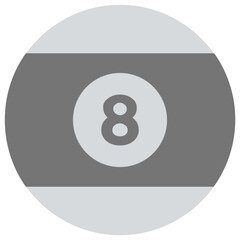 
Billiard pool ball with number eight
