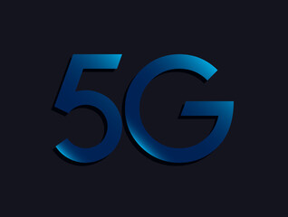 5G network technology generation cellular mobile communications logo design vector.