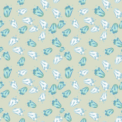 seamless small vector flower design pattern  on   background