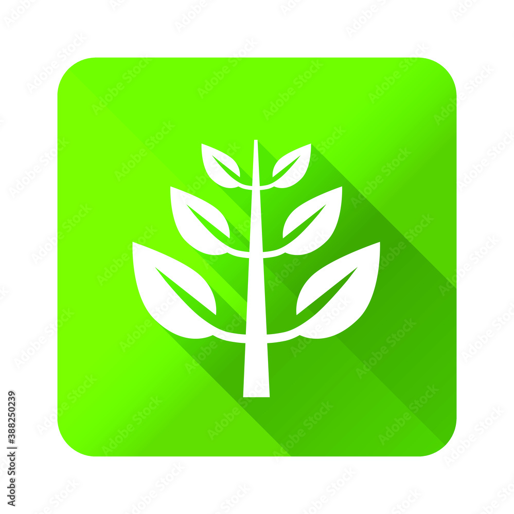 Poster flat universal white ecology icon with shadows on realistic colorful button on background . isolated