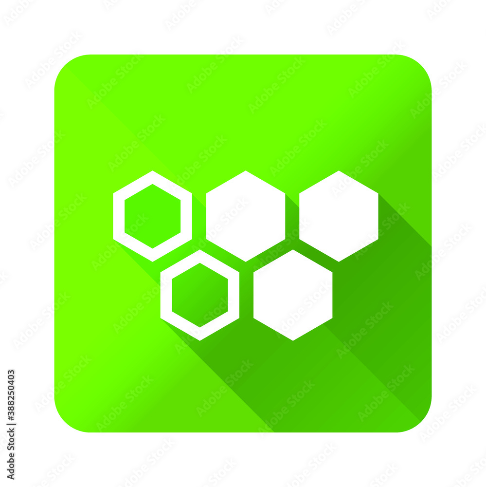 Poster flat universal white ecology icon with shadows on realistic colorful button on background . isolated