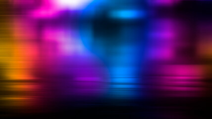 Wet asphalt, night view, neon reflection on the concrete floor. Night empty stage, studio. Dark abstract background. Product Showcase Spotlight Background.