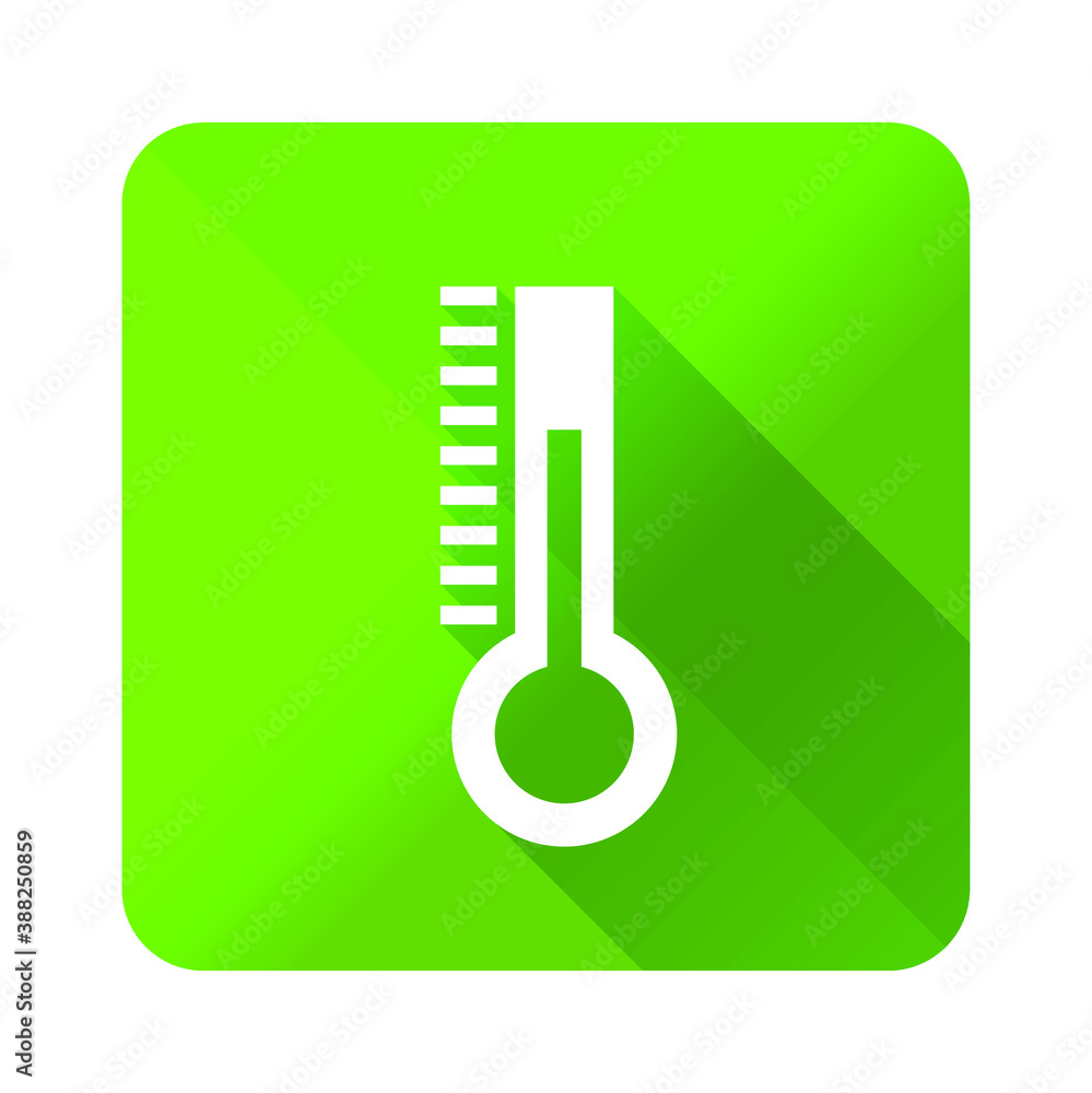Poster flat universal white ecology icon with shadows on realistic colorful button on background . isolated