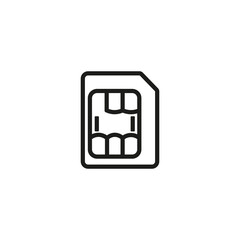 Micro sim card icon vector symbol template.
