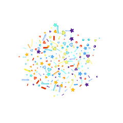 Sprinkles grainy. Cupcake donuts background.