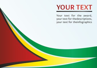 Flag of Guyana, Co-operative Republic of Guyana, template for the award, an official document with the flag and symbol of the Co-operative Republic of Guyana