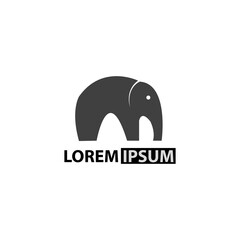 simple modern elephant logo.
business logo