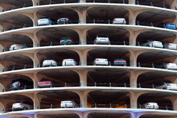 Cars parked in a buidling