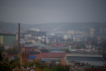 panoramic view of the city from the mountain