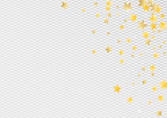 Golden Abstract Stars Vector Transparent 