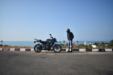 person riding a motorcycle