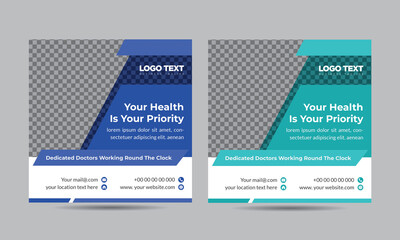 Medical Social Media Banner Designs & Templates

template details:
Easy Customization and Editable
2 Color Versions
Full  Vector Eps. File