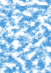 the pattern of cells shines through against the blue sky with white clouds.seamless background