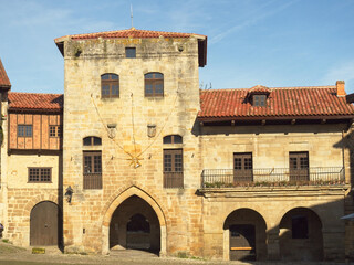 Fototapeta premium Traditional house in the historic part of Santillana