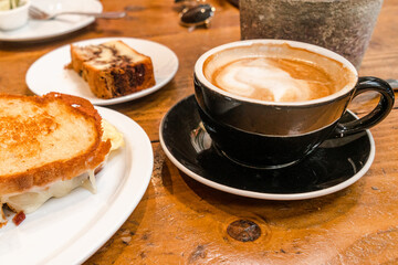 cup of coffee with cake