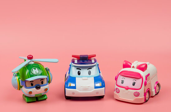 collection of cars from the cartoon Robocar Poli