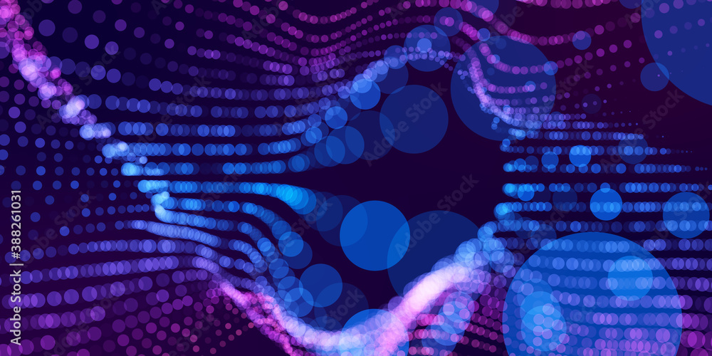 Poster abstract colored background created from dots