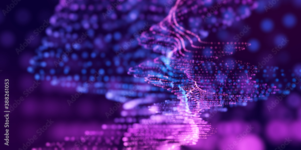 Poster abstract colored background created from dots