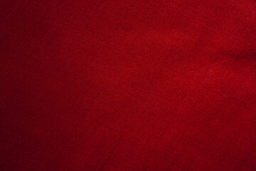 Surface of red velvet fabric for background.