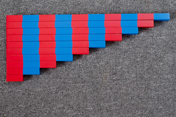 Montessori Number Rods set