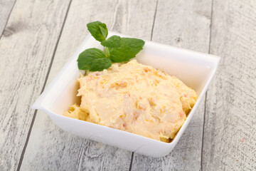 Curd with dry apricot
