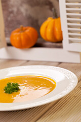 Fresh Homemade Organic Pumpkin Soup