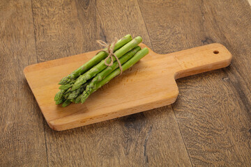 Raw asparagus heap