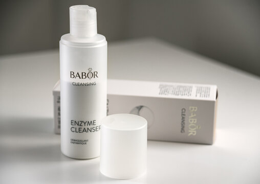 Thessaloniki, Greece - July 25, 2020: Tube of enzyme cleanser of BABOR brand.