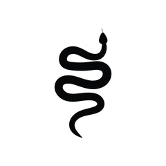 Snake Silhouette Vector Design Illustration.