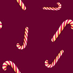 seapless pattern with christmas candy cane