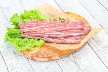 Raw Thick pork steak for cooking