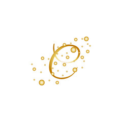 Letter C With Gold dotted circle style effect.