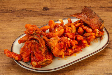 Chinese cuisine squirrel fish with sauce