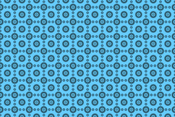 Abstract seamless circle pattern illustration on a blue
background