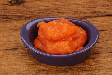 Cod fish roe in the bowl