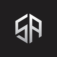 Luxury Letter SA Logo Design	